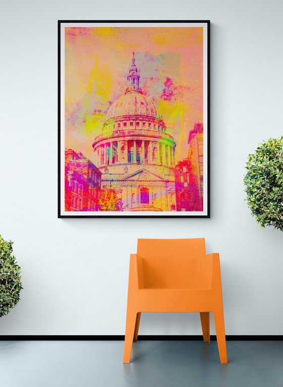 St Paul's (Orange)- London Art