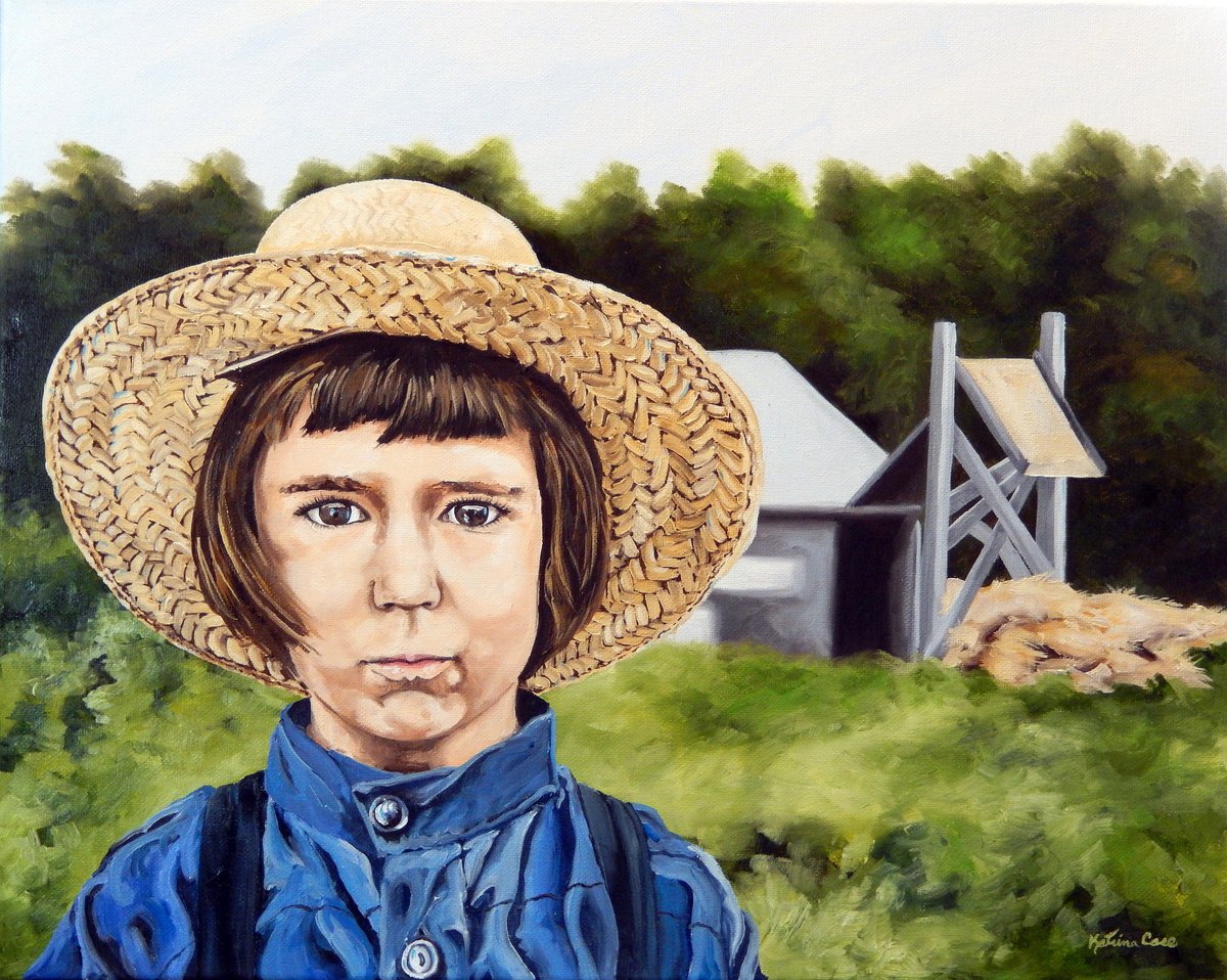 Thatch and Cloth - Landscape - Portrait - Amish by Katrina Case