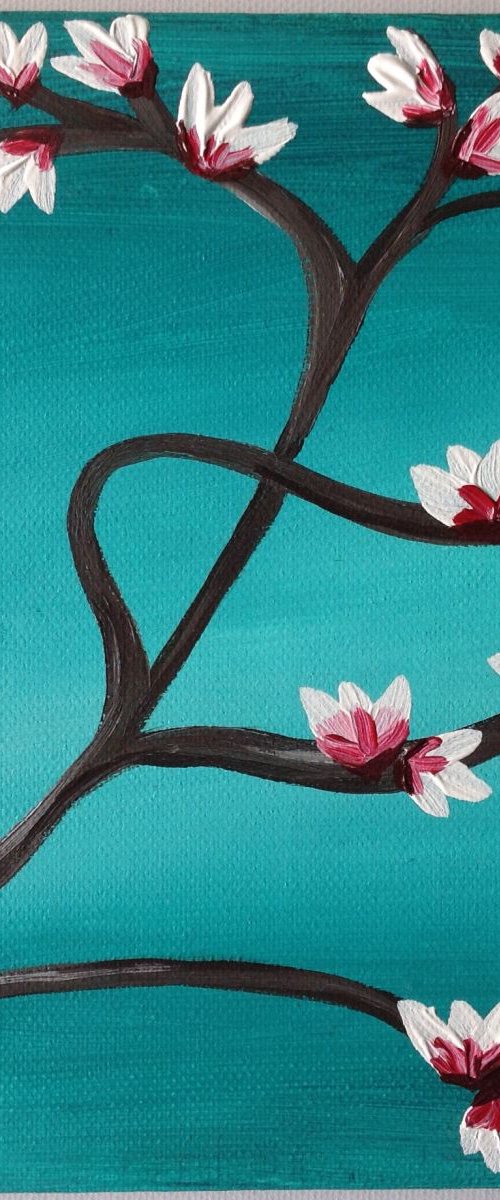 Magnolia blossom by Saroj Buch