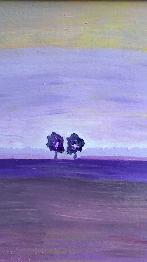 purple winterscape by René Goorman