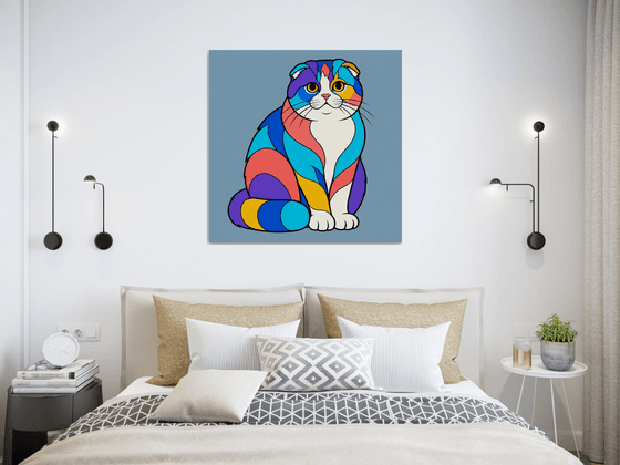 Colorful Scottish Fold Cat #16