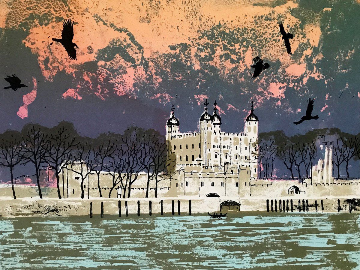 Cityscapes Screenprint By Tim Southall, 20 X 16", Protectors Of The Crown, Original Artwork