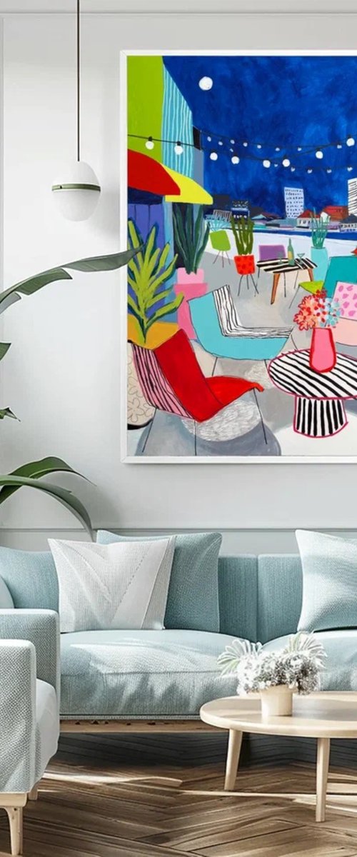 Colorful Summer Terrace by Sasha Robinson