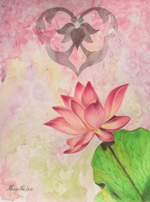 Sacred plants: Lotus flower. by Griselle Morales Padrón