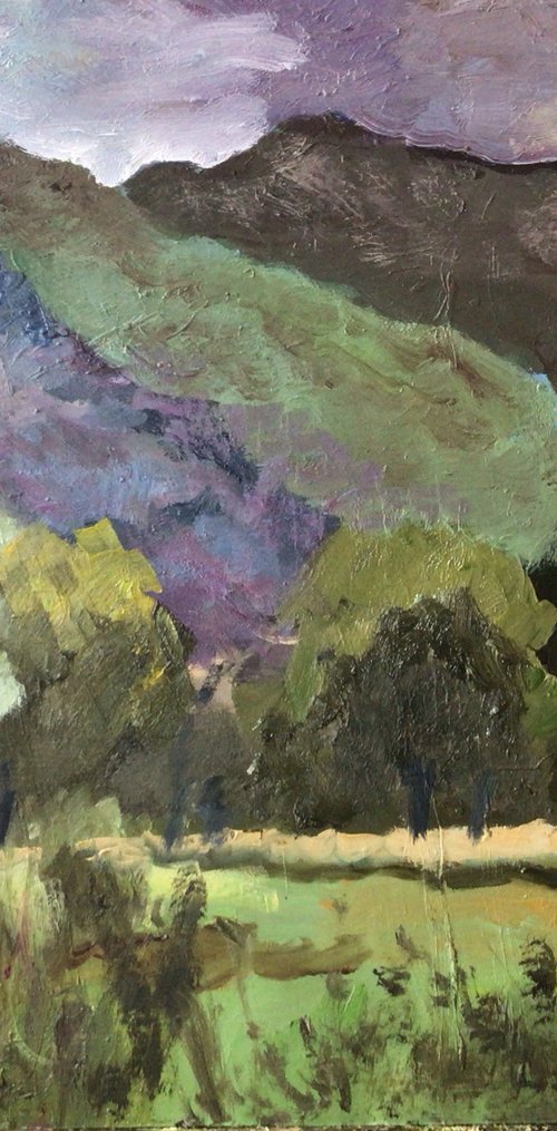 Grey day at Llanberis by Julian Lovegrove Art