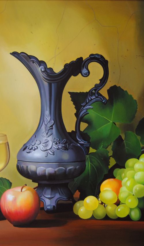 Still life with a butterfly by Valeri Tsvetkov