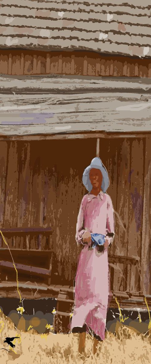 GREAT AUNT EMMA'S PINK DRESS   22" X 31.5" by Joe McHarg