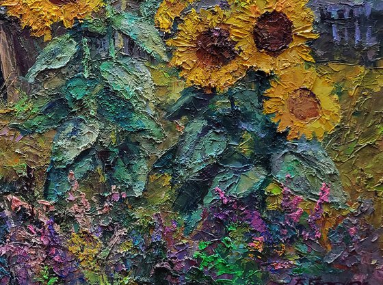 Sunflowers in the garden