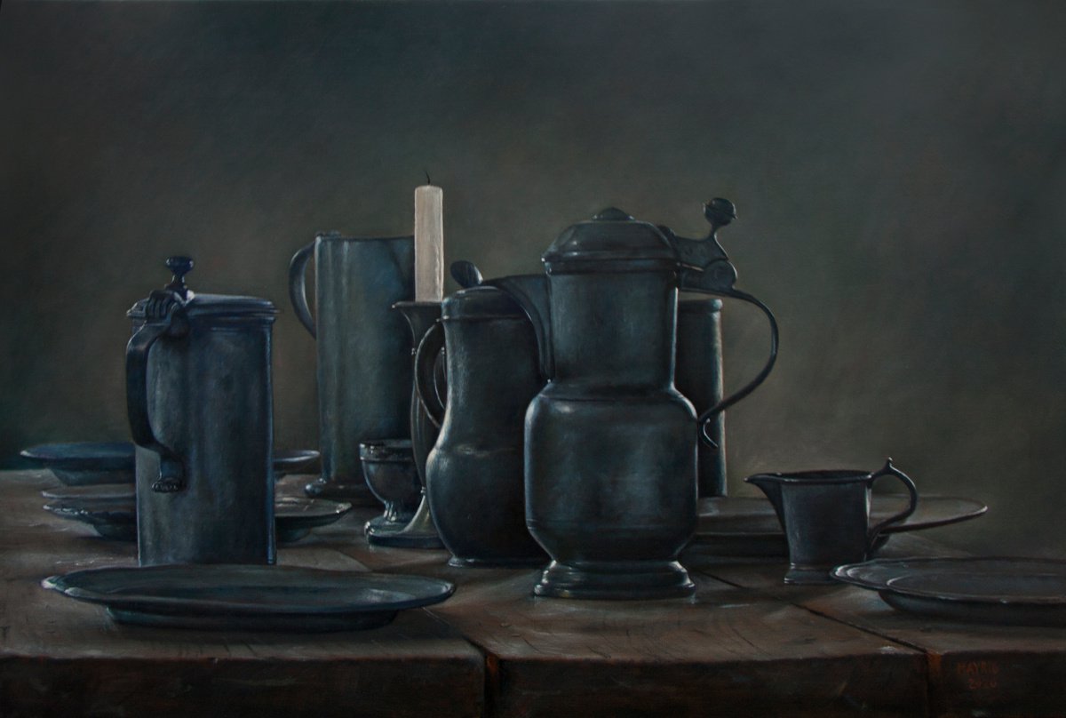 Photorealistic Oil Painting , Last Supper Preparations By Mayrig Simonjan, 35 X 24, Artwork For Sale On Artfinder
