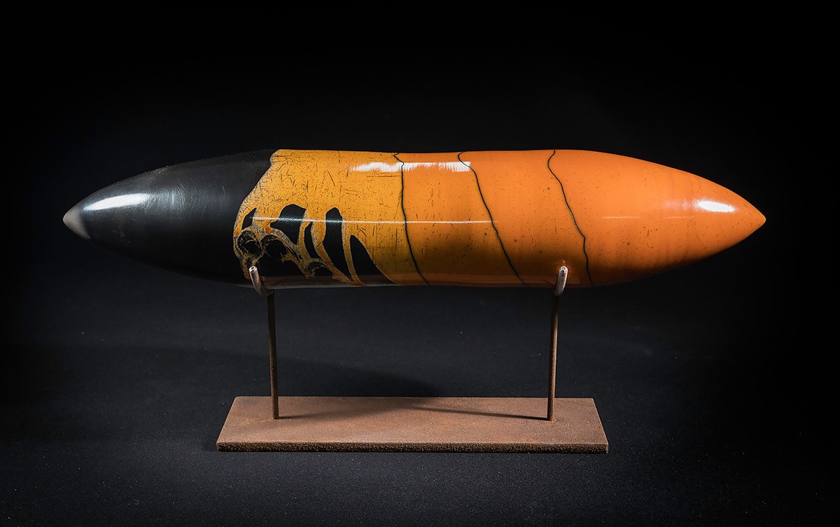 Organic Abstract Clay Sculpture By Inaki San, 21 X 9, Levitation, Original Artwork