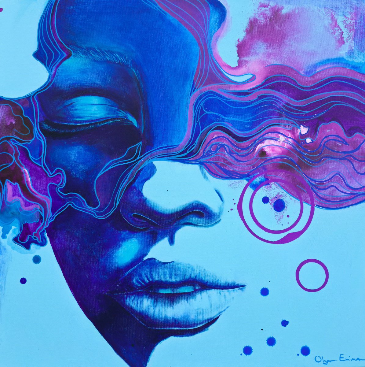  Thought Waves By Olya Enina, 24 X 24, Artwork For Sale On Artfinder