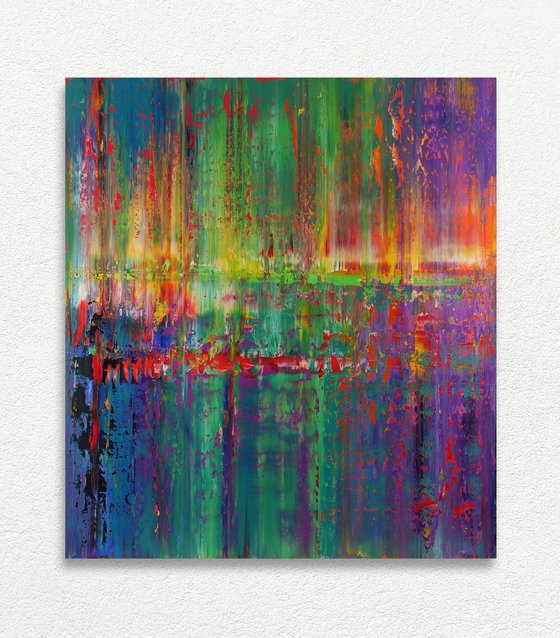 100x90 cm Abstract landscape painting Original abstract art