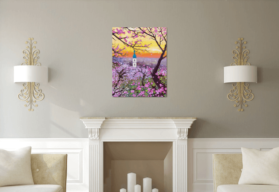 Spring in Prague. Sunset