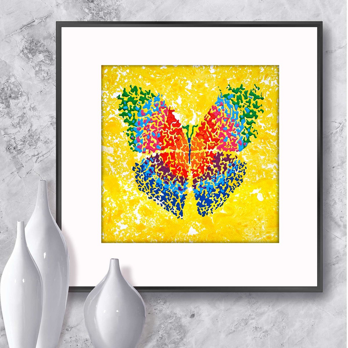 Butterfly «Caleidoscope» By Mariia Raskin, 10 X 10, Artwork For Sale On Artfinder