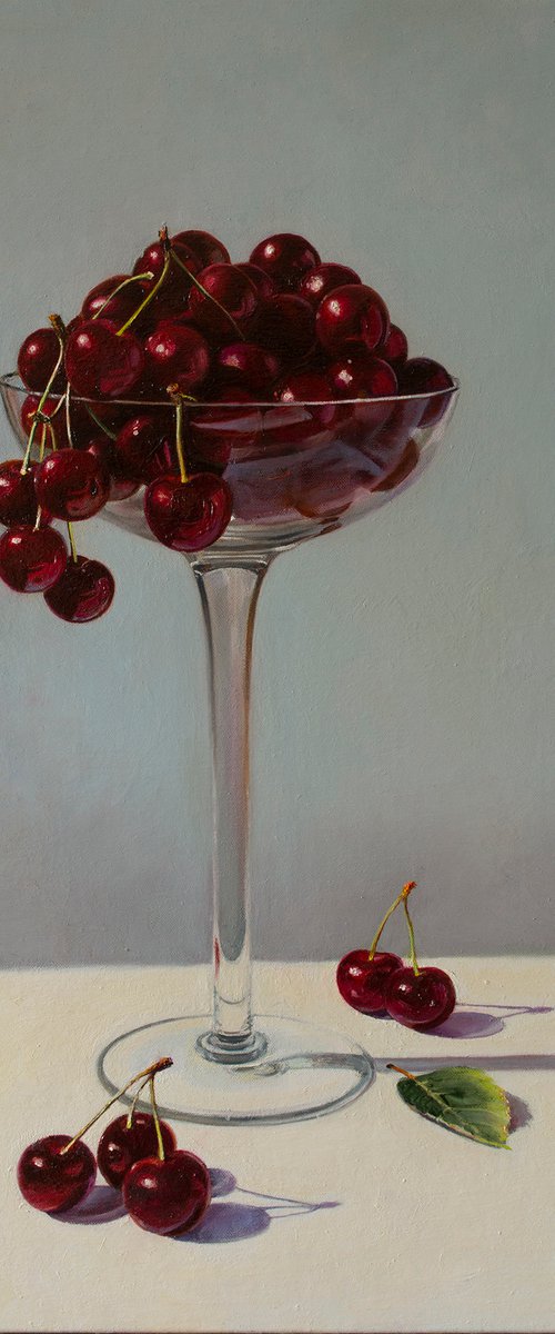 Cherry still life by Anna Bessonova (Kotelnik)
