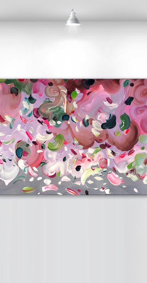 'Peonies' - 60x20" by Tatiana Georgieva