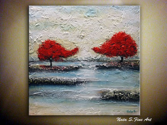 Abstract Heavy Textured Landscape Painting