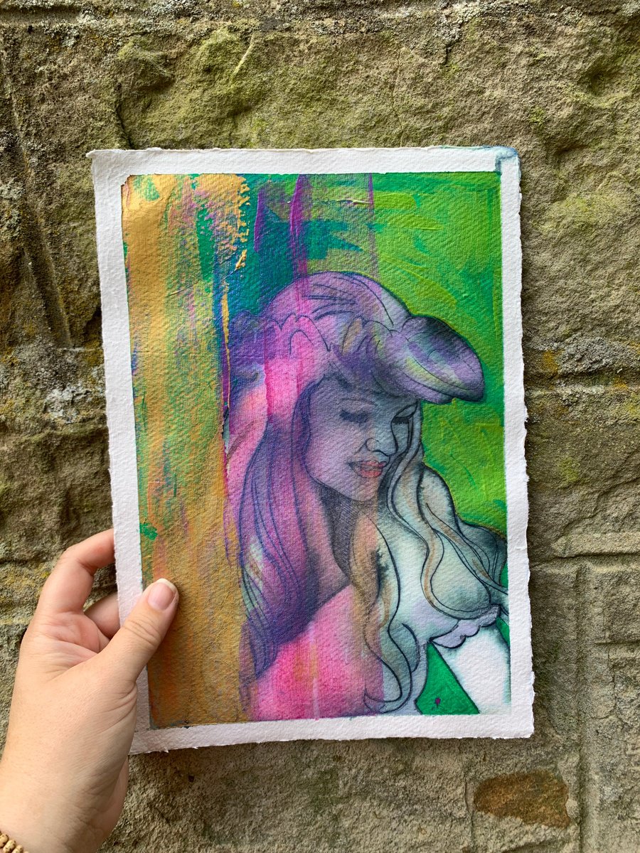 Expressive Botanical Painting By Dianne Bowell, 8 X 11, Northumberland Fae, Original Artwork