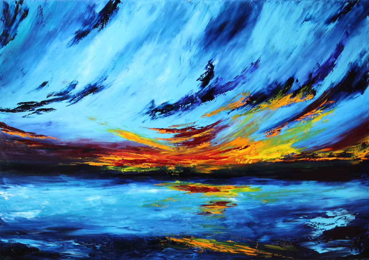 Turquoise sunset by Anastasiia Novitskaya