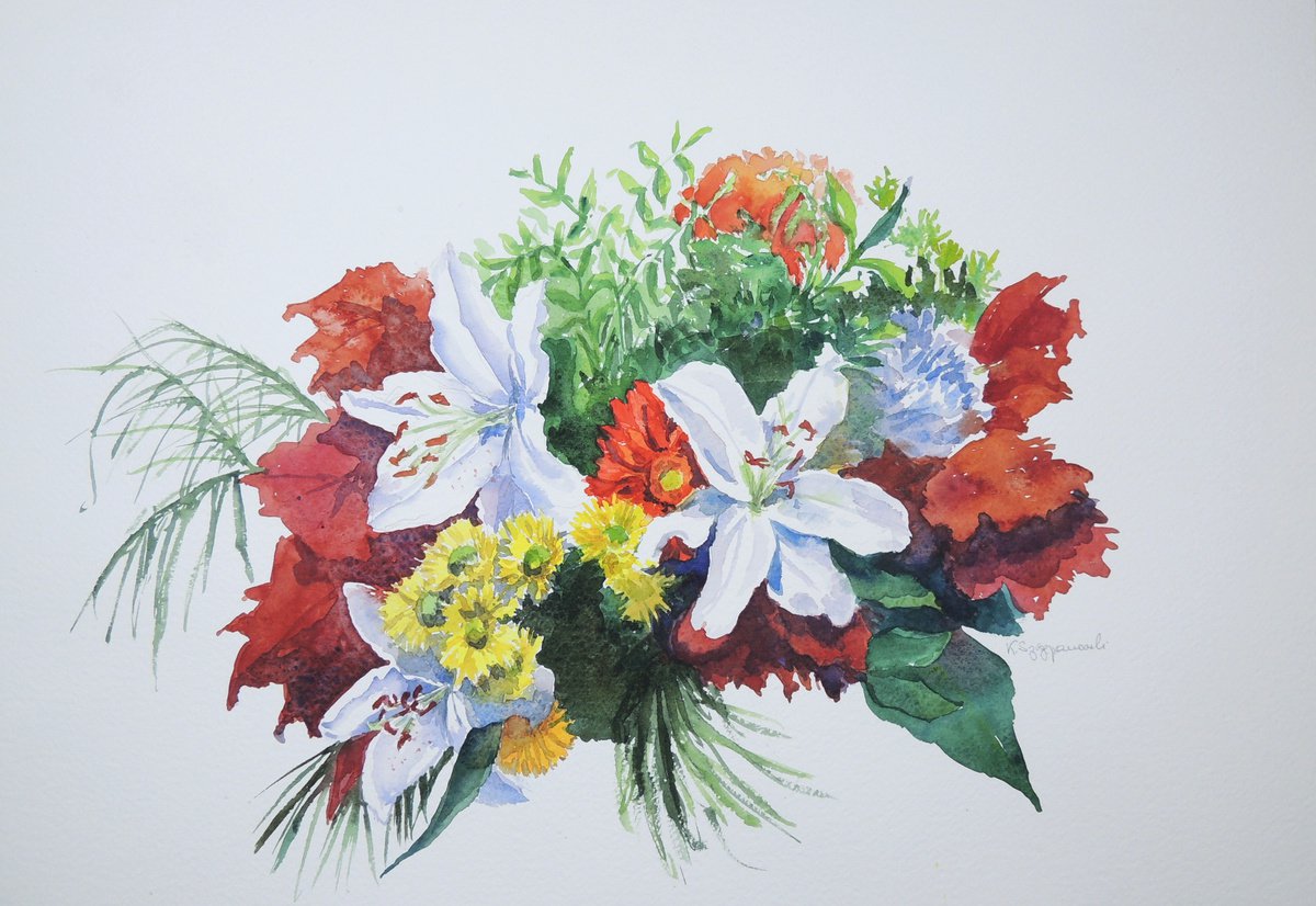 The fragrance of lilies by Krystyna Szczepanowski