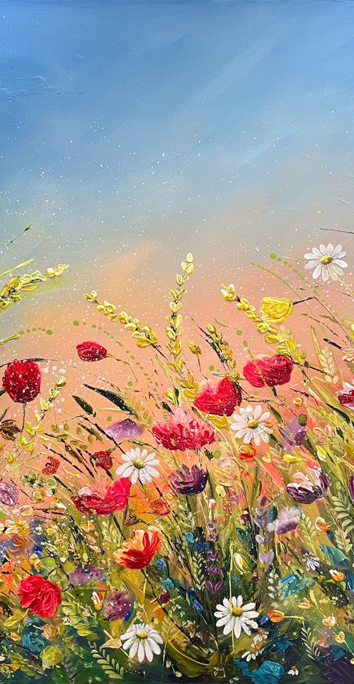 The heat of summer * Large painting by Emma Sian Pritchard