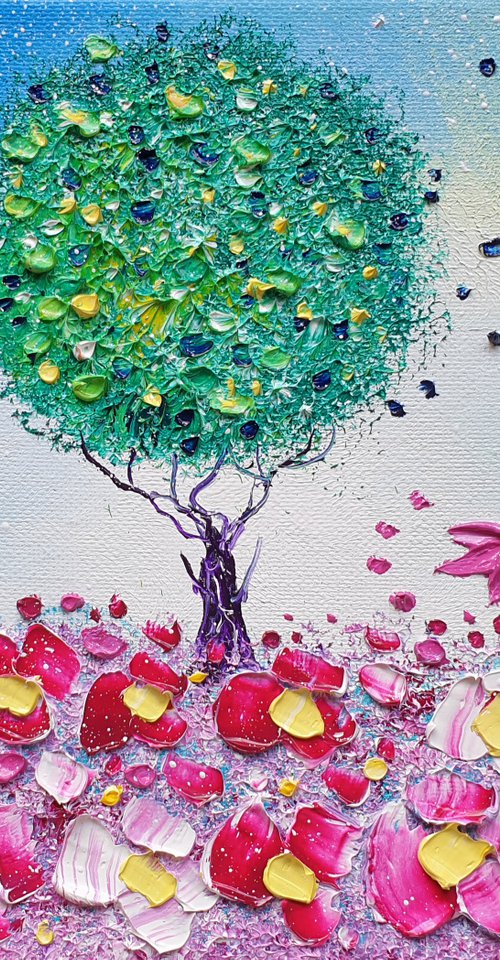 "Angelic Tree & Flowers in Love" by Phil Broad