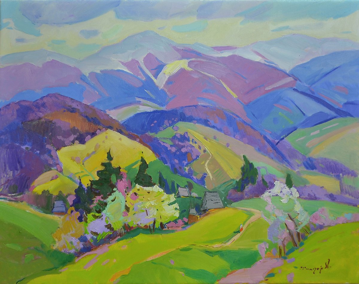 Flowering Mountains By Alexander Shandor, 39 X 31, Artwork For Sale On Artfinder