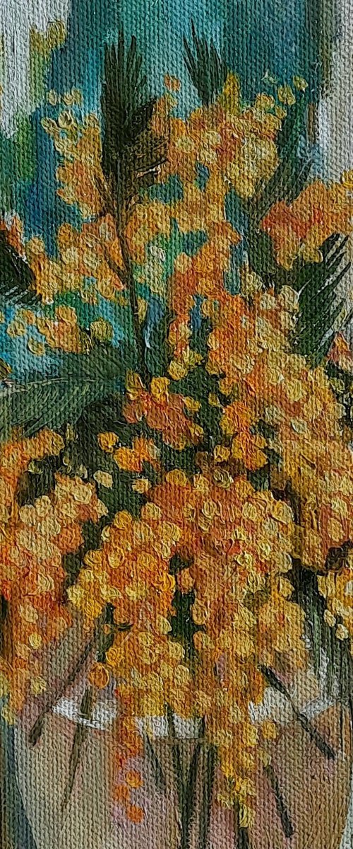 Mimosa-Original  oil painting (2021) by Svetlana Norel