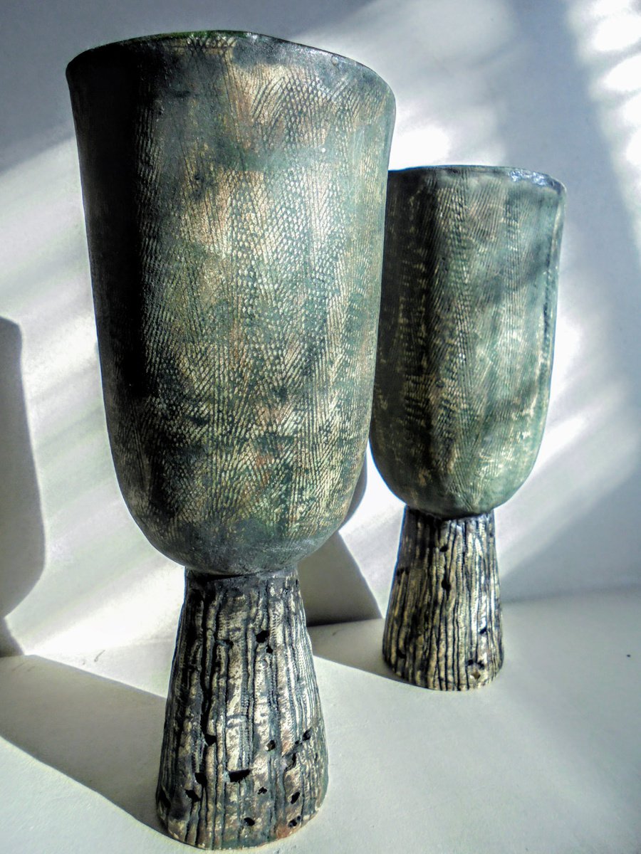 Clay Sculpture , Wine Goblet By Rossitza Trendafilova, 3 X 8, Artwork For Sale On Artfinder