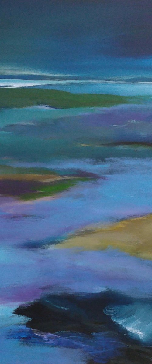 The sea touching the coast (3) by Nelly van Nieuwenhuijzen