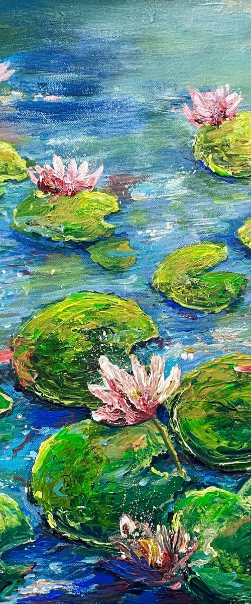 Lily pond by Emma Sian Pritchard