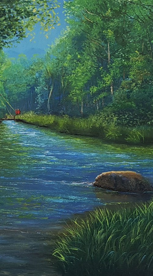 Forest Creek by Vladimir Jarmolo