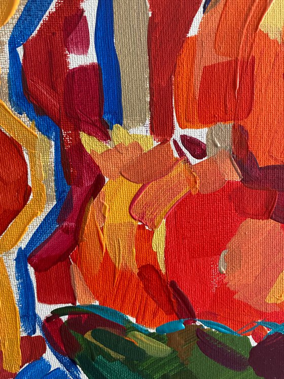 Pomegranates in an Emerald Crystal Vase