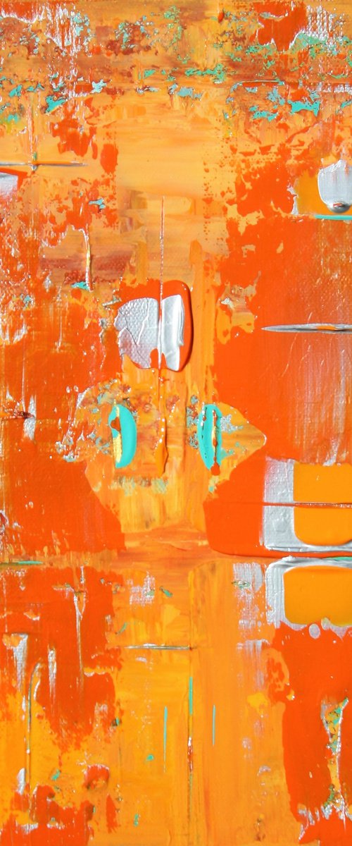 Abstract Orange Silver Teal Concept by Robert Lynn
