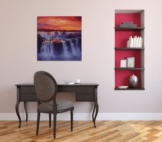 Golden Light Above the Falls