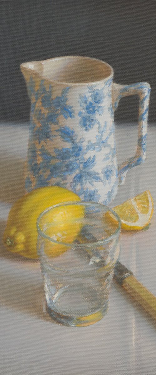 Still life with milk jug by Irina Trushkova