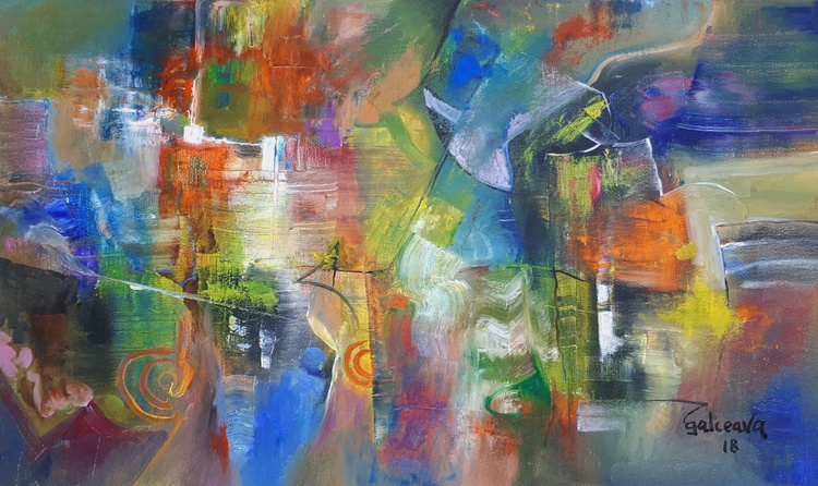 Change Of Seasons Multi Colored Oil Painting H Artfinder