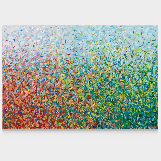 Sydney Pollen Dance 152 x 101cm acrylic on canvas