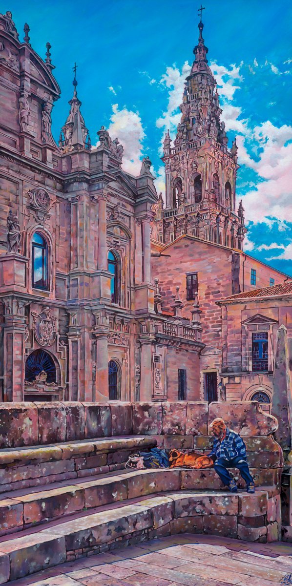 Oil Painting , Magic In Santiago By Warren Faye, 24 X 47, Artwork For Sale On Artfinder