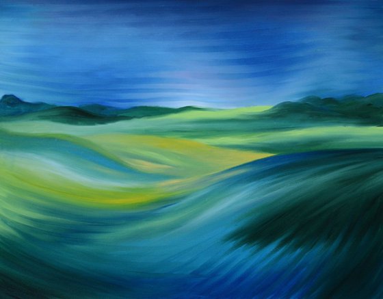 Hills and Sky - flowing abstract landscape