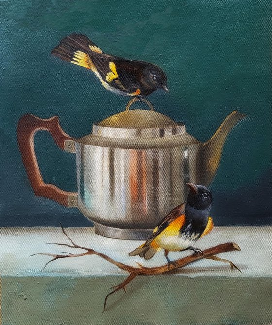 Teapot & Birds