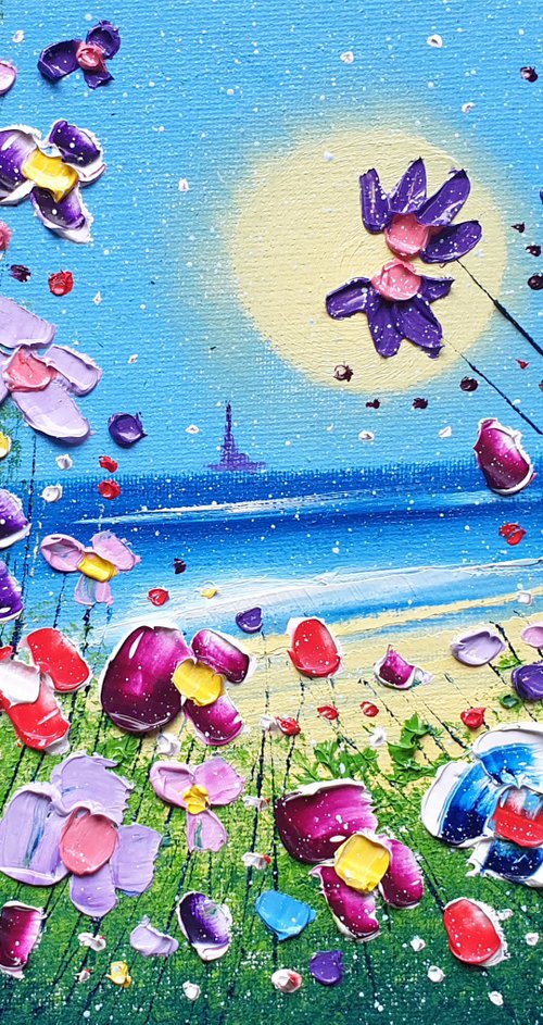 "The Moon, The Beach & Flowers in Love" by Phil Broad
