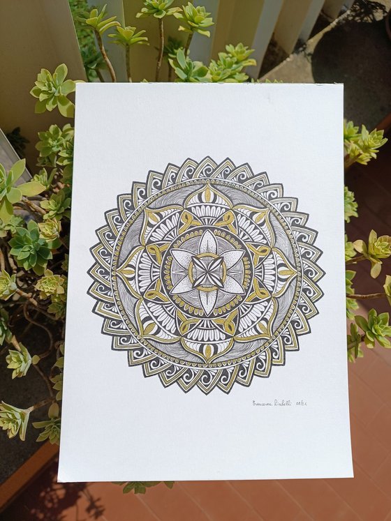 Black and Gold Mandala