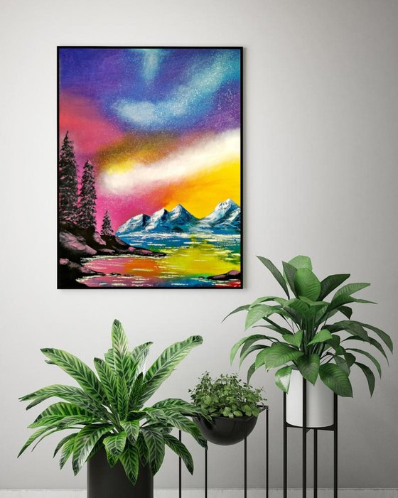 Fantasy Aurora Lake
