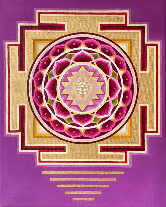 Golden Lotus SRI Yantra