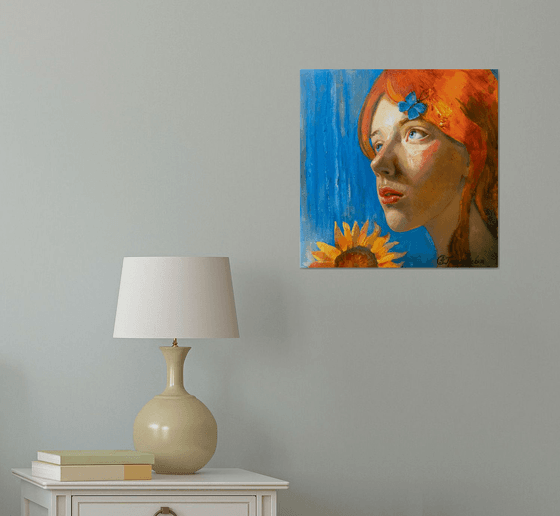 Girl with butterfly