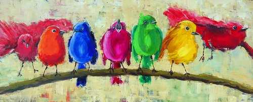 Bird Get-Together by Marion Derrett