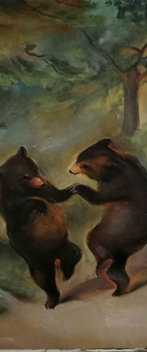 bear dancing by Viktória Déri