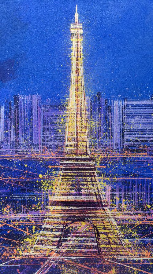 Eiffel Tower, Paris, at Midnight by Marc Todd