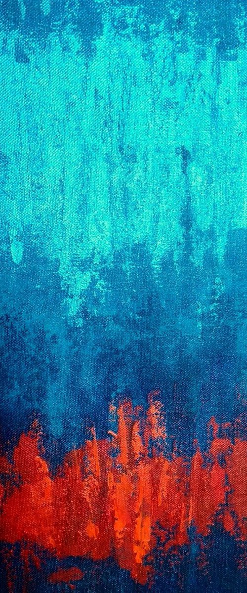 Vibrant Reds and Blues by Asha Shenoy